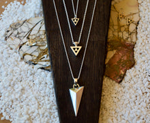Load image into Gallery viewer, Silver Triangle Necklace